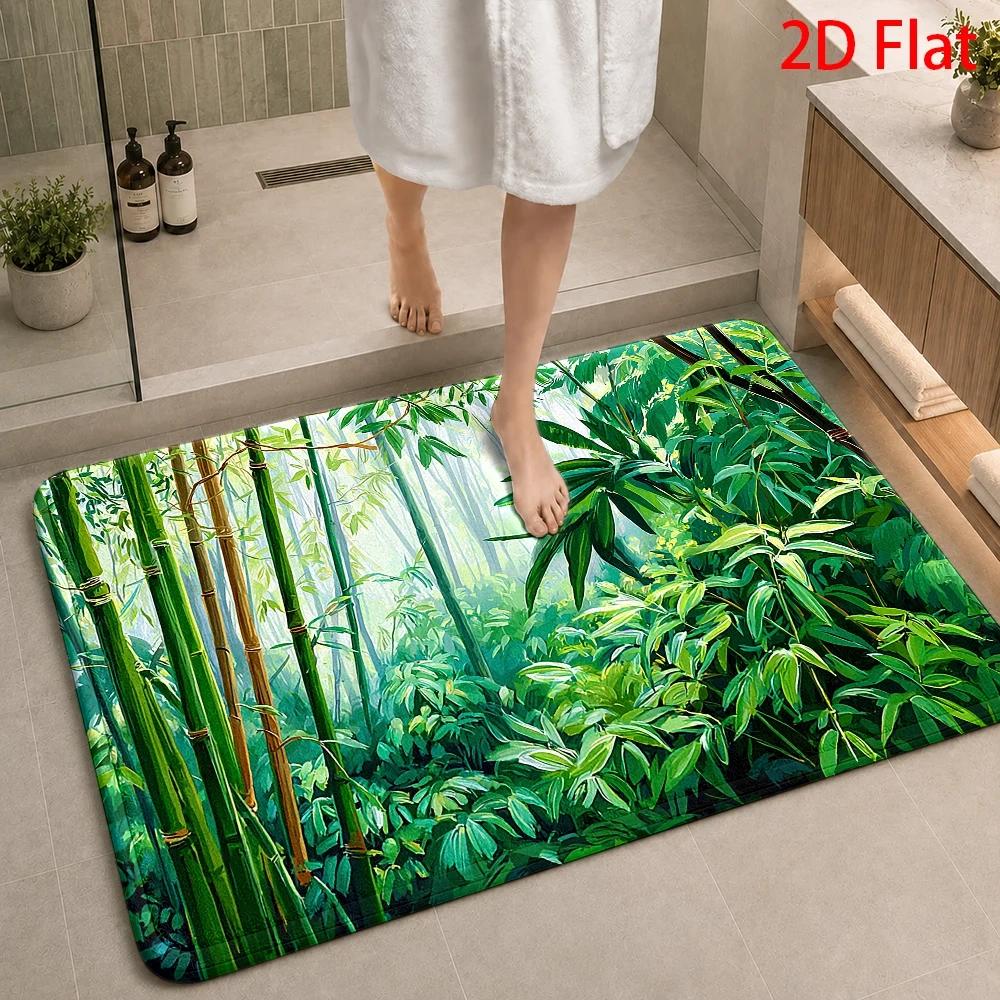 Bamboo Bath Mat - Alfombra de Baño con Patrón de