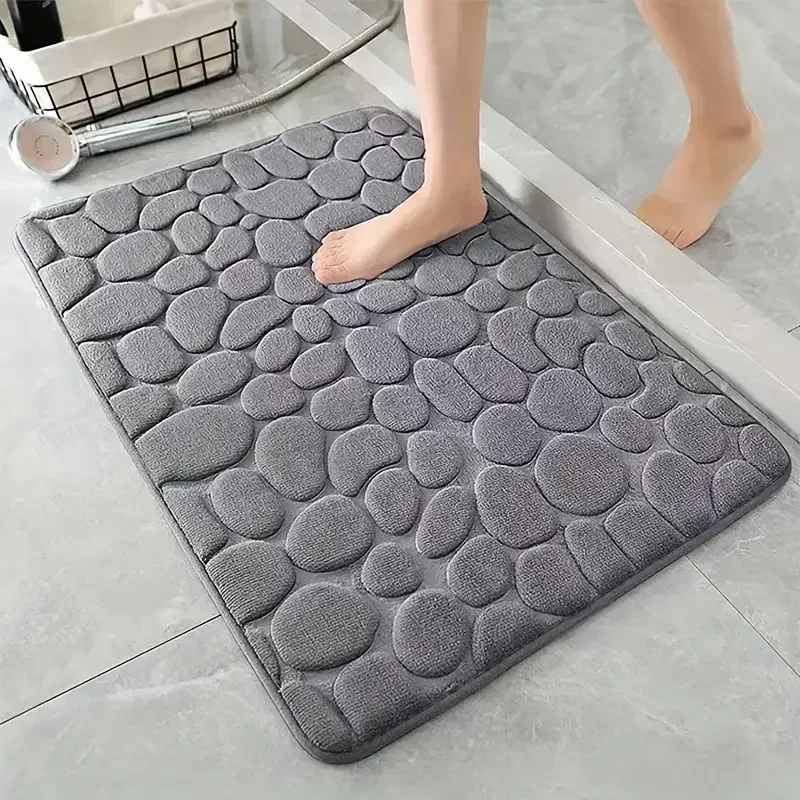 Bamboo Bath Mat - Alfombra de baño antideslizante 3D, alfombrillas