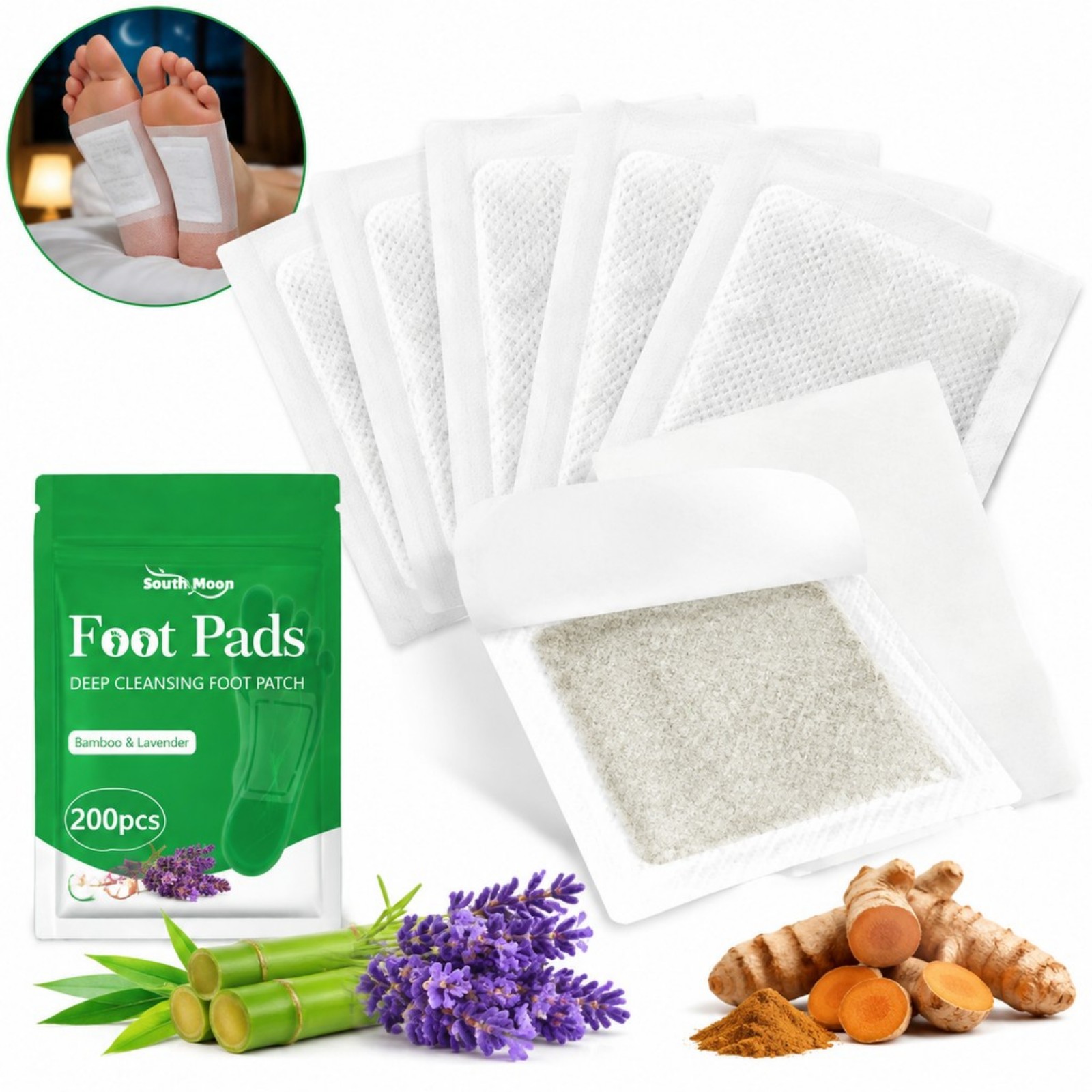 Detox Foot Patch - Parches de Cúrcuma para el Cuidado