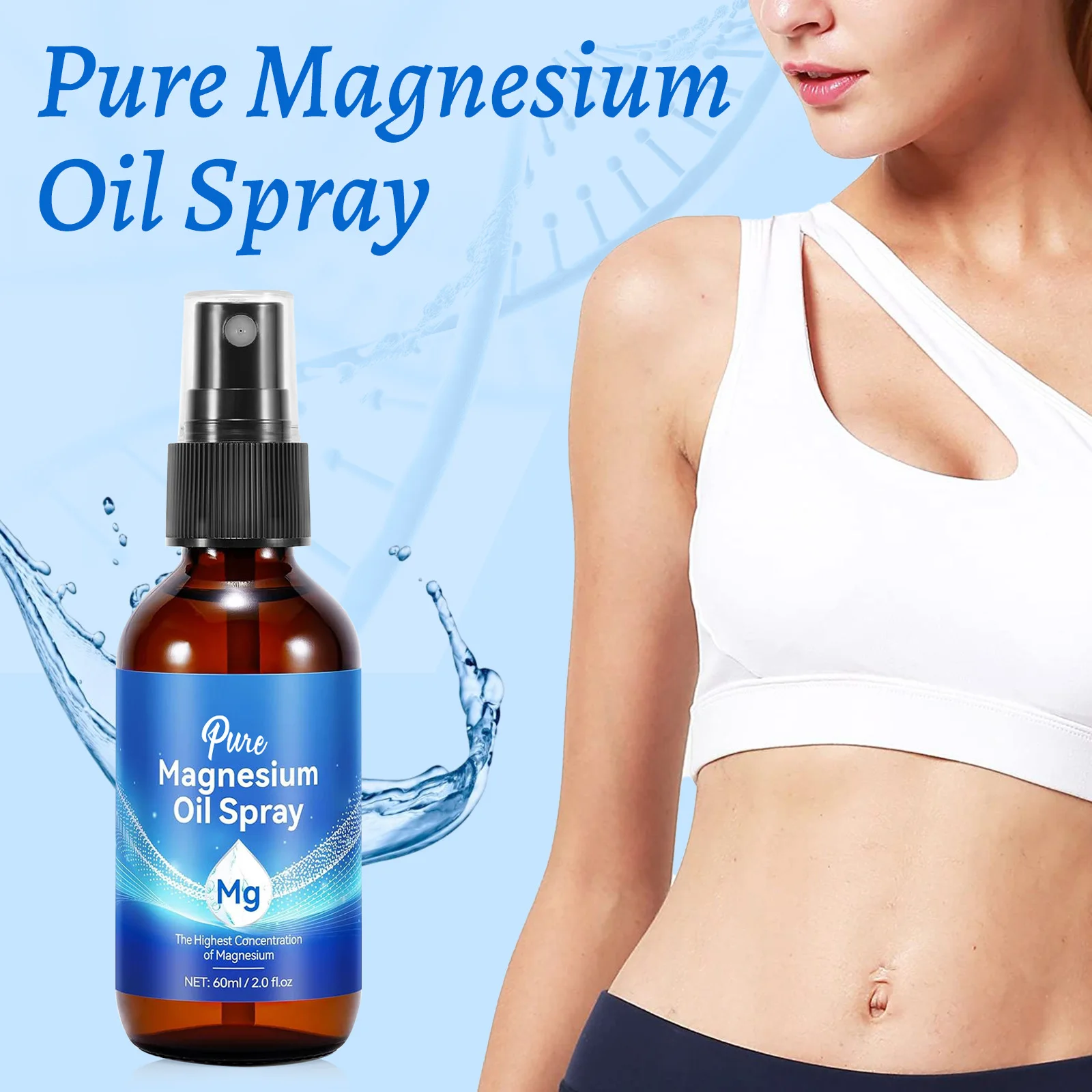 Spray de Aceite de Magnesio 60 - Bath Salts Magnesium reseña y precio