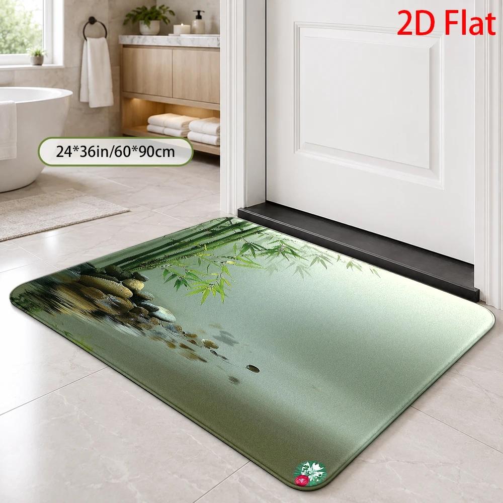 Alfombra de Baño Impermeable d - Bamboo Bath Mat reseña y precio