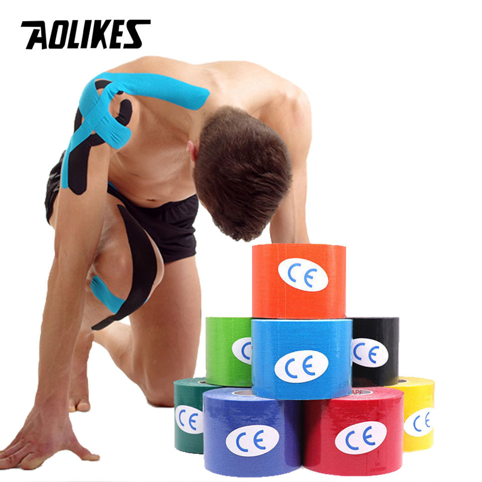 AOLIKES-Cinta de kinesiología  - Sports Taping Precut reseña y precio