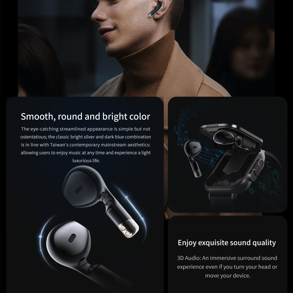 BT llamada diente azul auricul - Health Wellness Bracelet reseña y precio