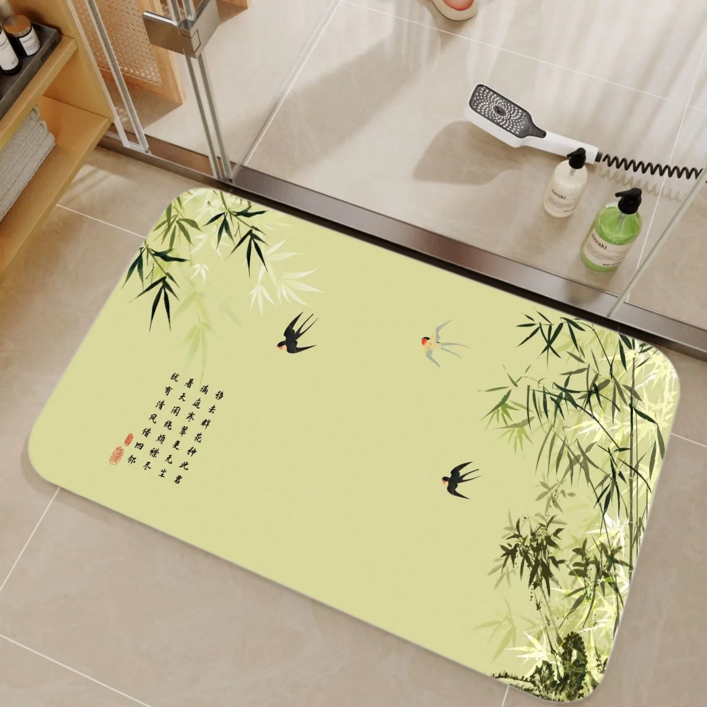 Alfombrilla de ducha de diatom - Bamboo Bath Mat reseña y precio