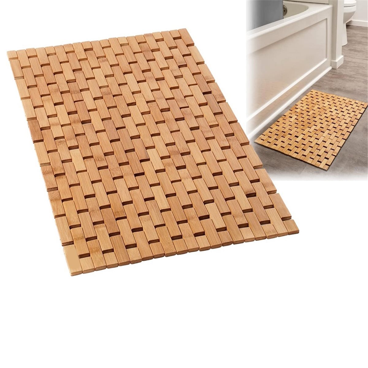 Alfombrilla de Baño de Bambú N - Bamboo Bath Mat reseña y precio