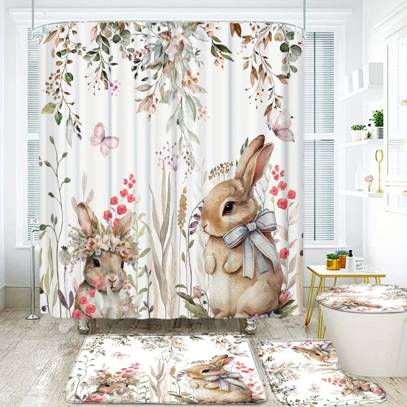 Juego de cortinas de ducha con - Bamboo Bath Mat reseña y precio